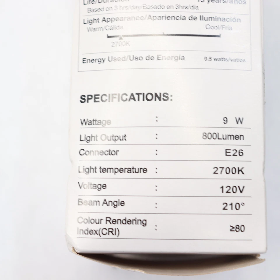 Pear LED Light Bulb A19 E26 JA8 2700K 9W 120V - Image 2 of 4