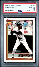 1991 TOPPS TIFFANY #752 KEVIN BASS #752 SAN FRANCISCO GIANTS PSA 10