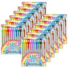 12 PCS x 12 sets Scented Glitter Color Gel Pen Smooth Writing Stationery Kit ...