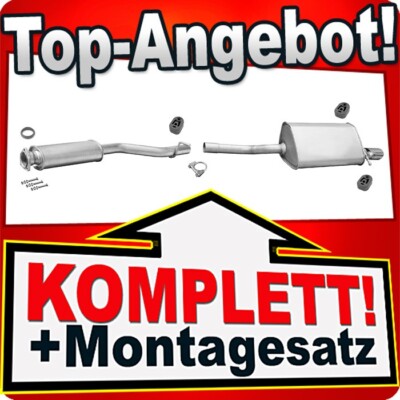 Auspuff für MERCEDES-BENZ CLK 200 KOMPRESSOR 163 184 PS Auspuffanlage
