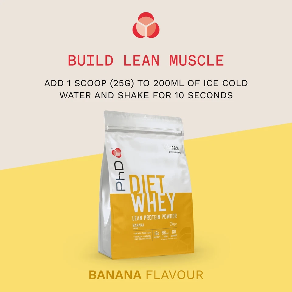 PhD Nutrition | Diet Whey Protein Powder with CLA, Flaxseed, L-Carnitine | 2kg - Image 3 of 4