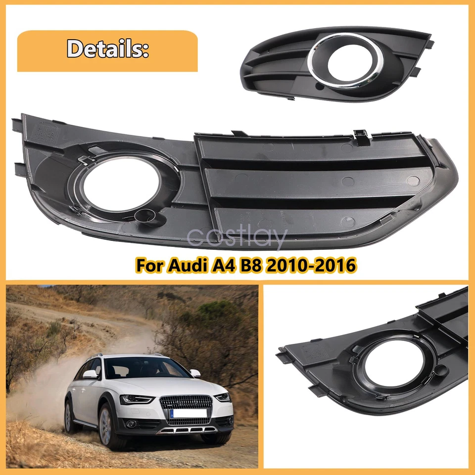 Se adapta a Audi A4 B8 Allroad 2010-2016 lado izquierdo del conductor cubierta de luz antiniebla rejilla Foto 4 de 4