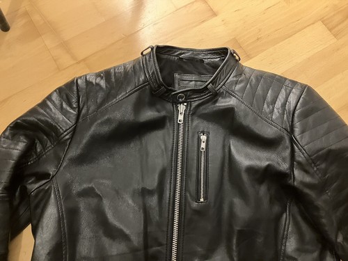 Jack & Jones Vintage Biker Lederjacke Echt Leder Nr 4 Gr M - Bild 4 von 12