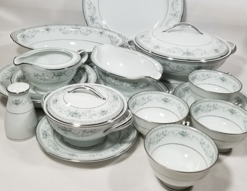 Noritake China Colburn #6107 Serving Dishes, Cups, Tureen, Creamer, Salt Shaker - Picture 7 of 83