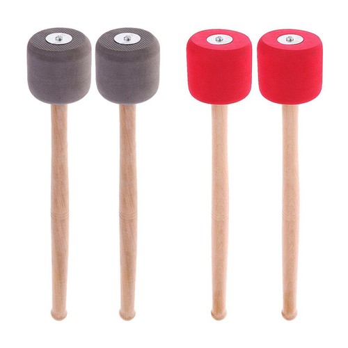 2Pcs Bass Foam Drum Mallets Instrument Part for Stage Performance Drums