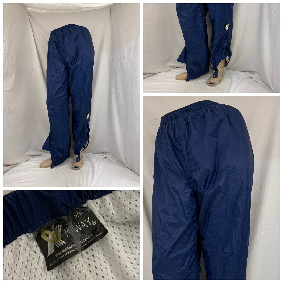K Way Pants M Blue Rain Pants Waterproof 100 Nylon YGI V1 507