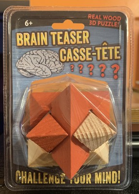 real wood 3d puzzle brain teaser