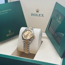 Rolex Lady-Datejust 28 NEW 2025 Two Tone Gold Champagne Roman Dial Jubilee 2