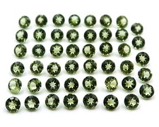 Peridot - facetté rond - brillant - 47pcs - 3.35Cts - Ø 2.9mm - sertissage