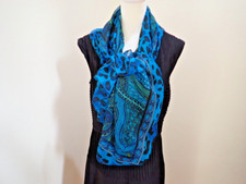 Vintage 47" x 47" Sheer Paisley Scarf