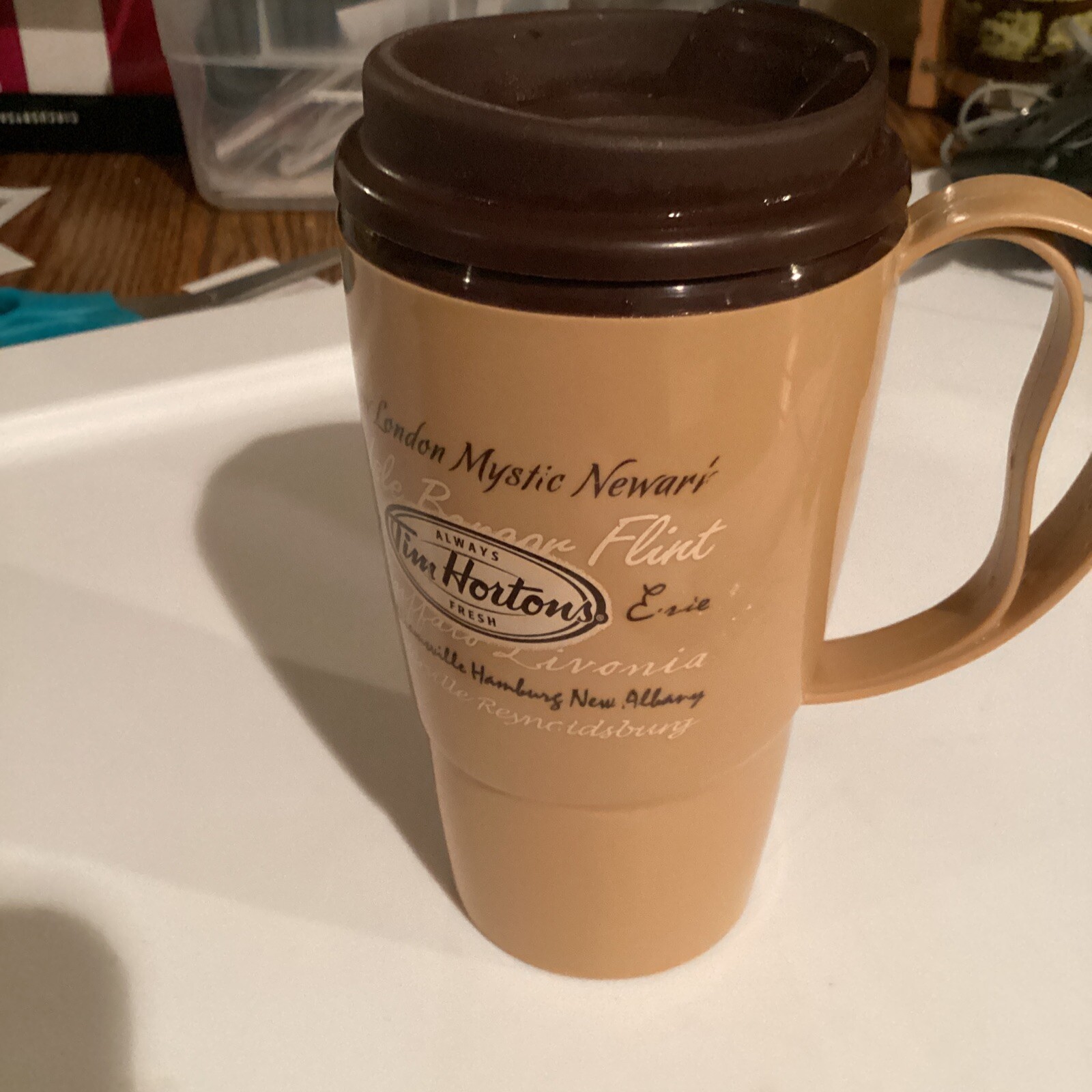 Tim Hortons 2007 Towns Plastic Coffee 16oz Travel Mug/Tumbler eBay