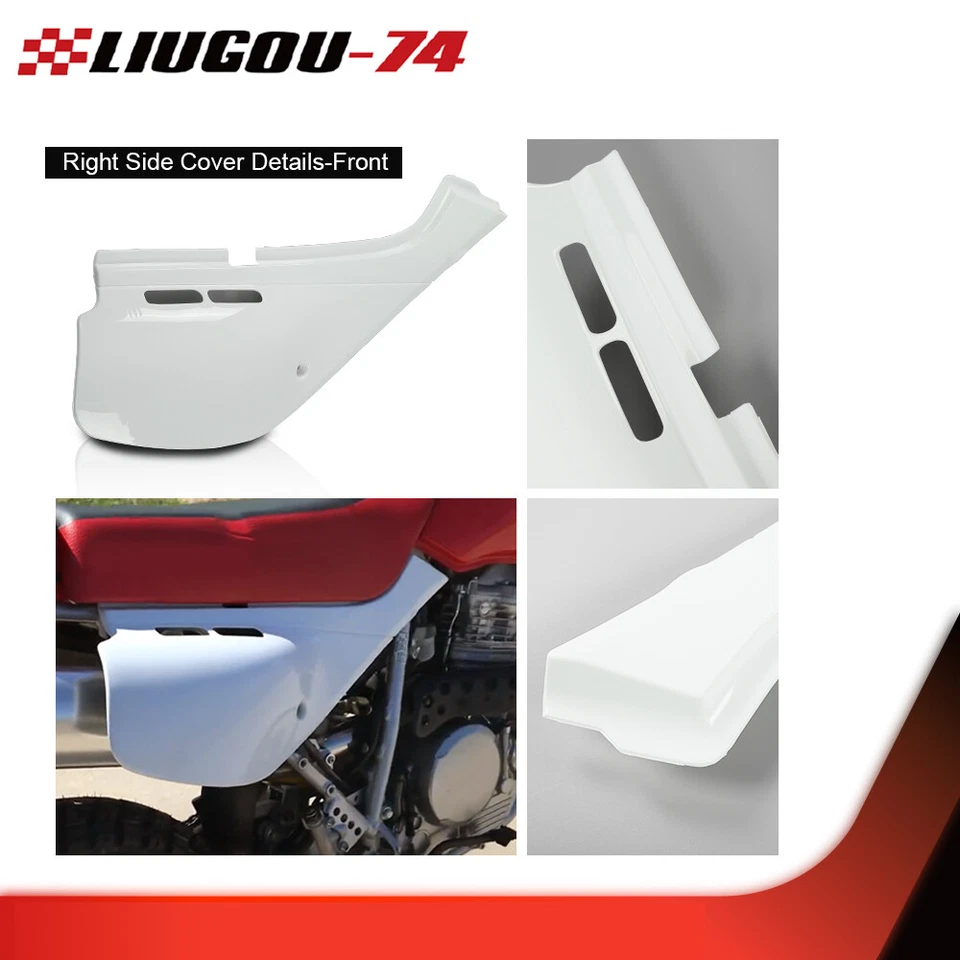 Juego de paneles de cubierta lateral izquierdo derecho blanco aptos para Honda XR650 L 1993-2021 Foto 4 de 4