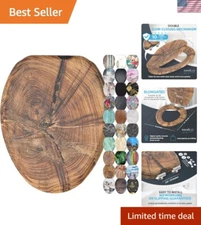 Soft Close Toilet Seat - Elegant Old Tree Design, Easy Install & Adjustable