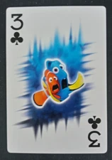 Pixar Finding Nemo playing Card 3 Clubs