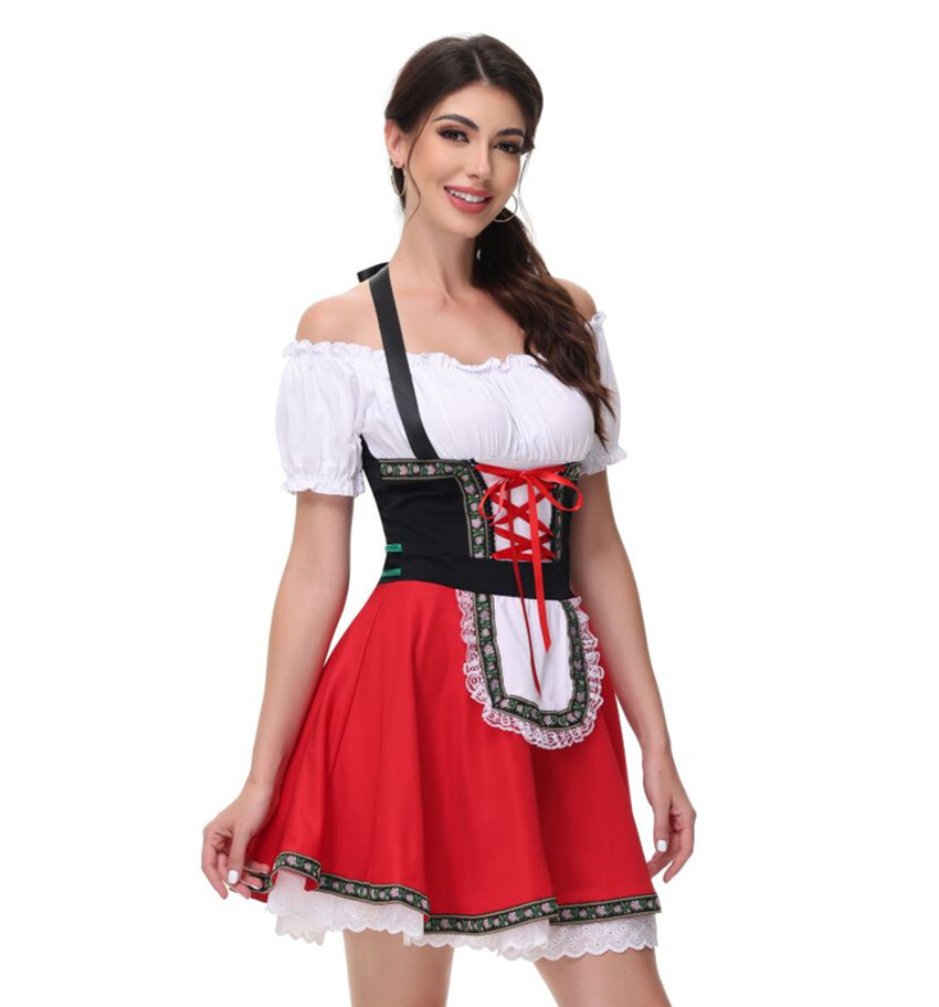 XC12 German Oktoberfest Bavarian Heidi Dirndl Lederhosen Beer Maid Wench Costume — image 3