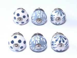 Schrankknöpfe / Keramik / Weiß - Grau Knöpfe 4 cm Ø, 6 Stück | eBay