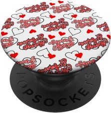 Forever And Always Love Pattern Romantic Hearts Design PopSockets PopGrip