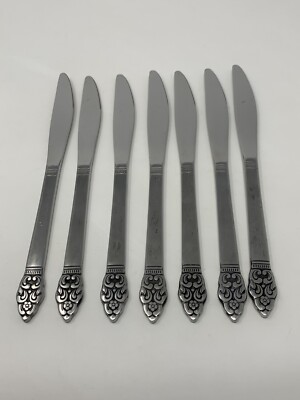 Oneida Community Vinland Stainless Steel - 7 Solid Handle Dinner Knives (9-1/4'')
