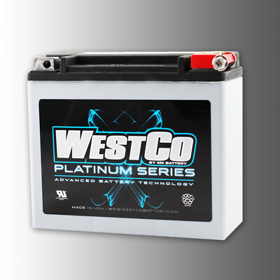 WestCo Platinum WCP20L Motorradbatterie 12V 18Ah - Replaces YTX20L-BS/YTX20HL-BS