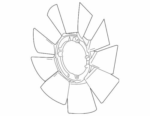 Aspa del ventilador para Chevrolet y GMC Silverado y Sierra 2500 y 3500 2017-2019 (P/N 84890705)