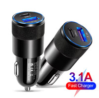 Fast Car Charger 2 Port USB + TYPE C Universal Socket Adapter For iphone Samsung