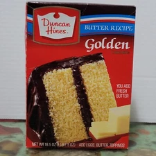 NOS Vintage 1980s Duncan Hines BUTTER RECIPE Golden Cake Mix Box Set Prop 1986
