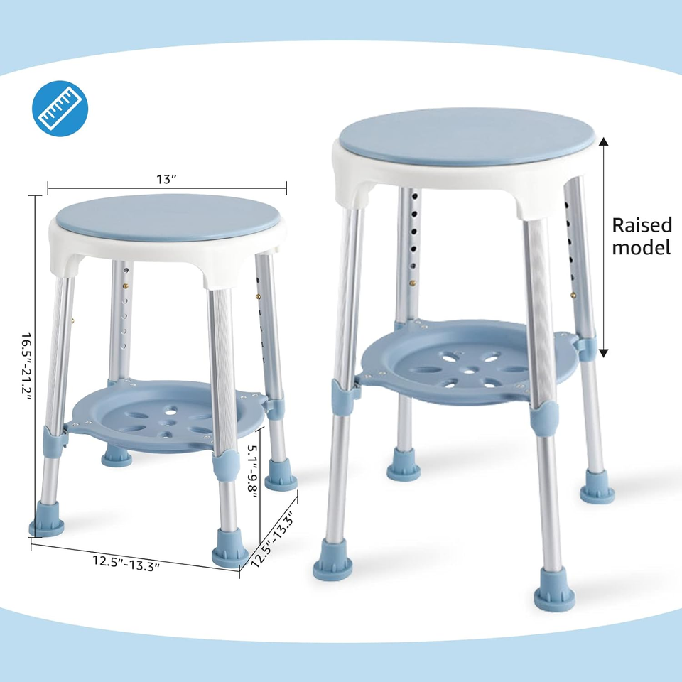 Shower Stool for inside Shower, Small Corner Plastic Stool for Shower