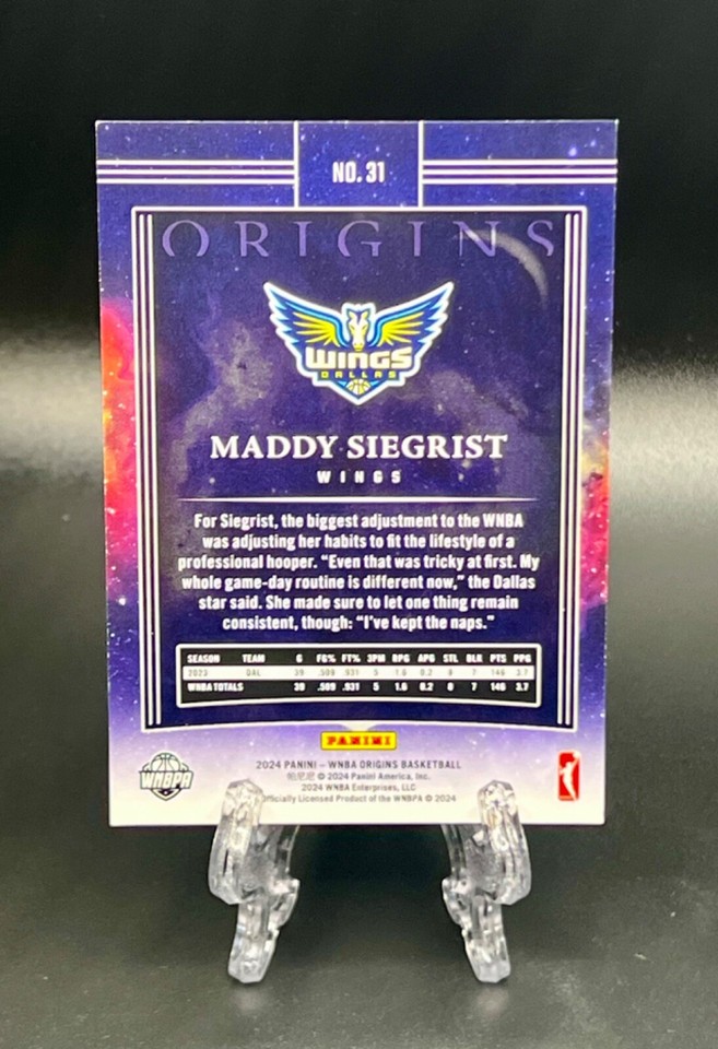 2024 Panini Origins WNBA Maddy Siegrist 31 SP Red /99 Dallas Wings eBay