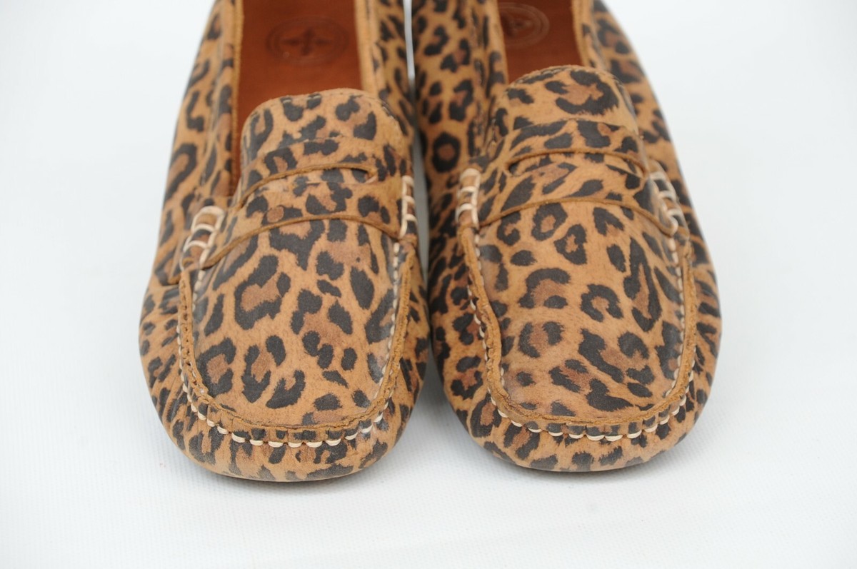 Charleston Shoe Co. Georgia Loafer Slide Mules - Leopard Print size 8 Charleston Shoe Co Tradd Leopard Nubuck Leather Moc Penny  main image 4