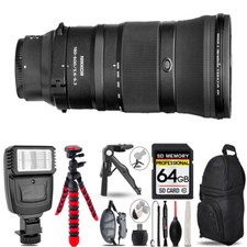 Nikon Z 180-600mm f/5.6-6.3 VR Lens Slave Flash Tripod-64GB Accessory Bundle
