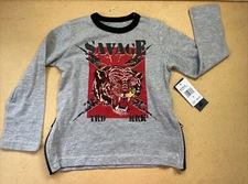 Boys  t-shirts Long Sleeve size S (4) Buffalo David  Button Heather Grey Color