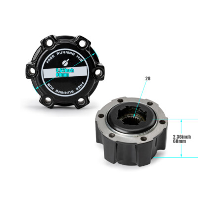 2X Free Running Wheel Hub Lock 28 Spline For Nissan Frontier X