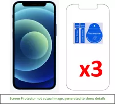 3x iPhone 12 Mini Screen Protector w/ cloth and installation stickers