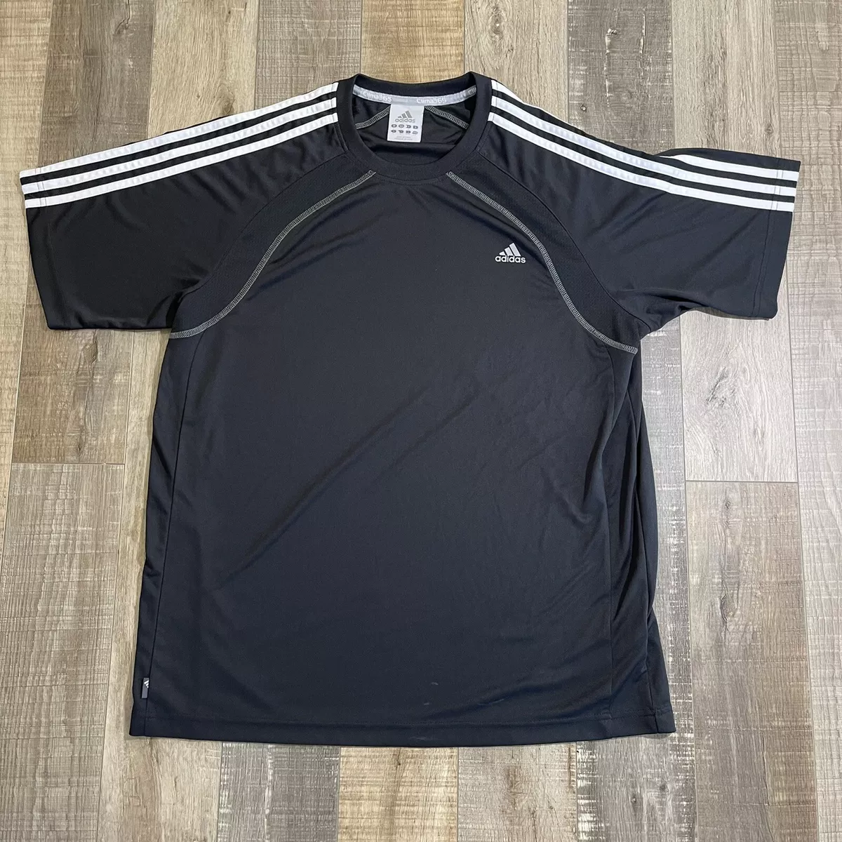 Adidas Men&#039;s Clima365 3-Stripes Sleeve T-Shirt Black Size L eBay