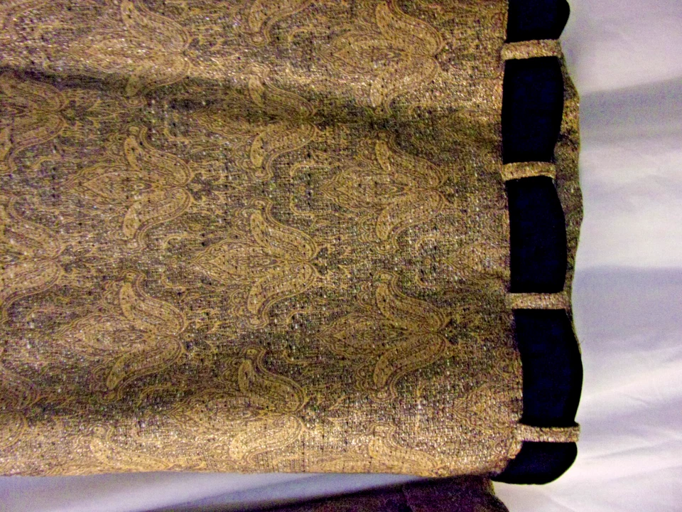 Винтажный DEBBIE SHUCHAT золото бронзы бархата отделки юбка костюм 14/6 Nordstroms новый с Ярлыками - Изображение 2 из 4