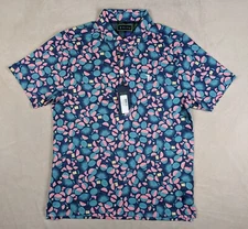 William Murray Medium Seed Spitter Polo Navy NWT $88 40" Chest Golf Slim Casual