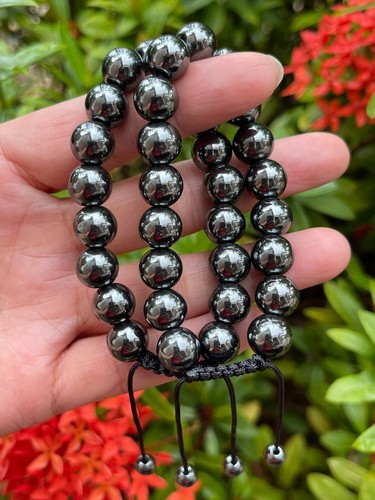 "Pulsera ajustable con cuentas de piedras preciosas de grado A+ 10 mm, pulseras de cristales genuinos 7,5" - Imagen 42 de 89