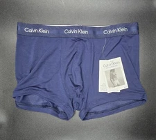 Calvin Klein Men's Ultra Soft Modern Trunk, M L Navy Blue NWT 410