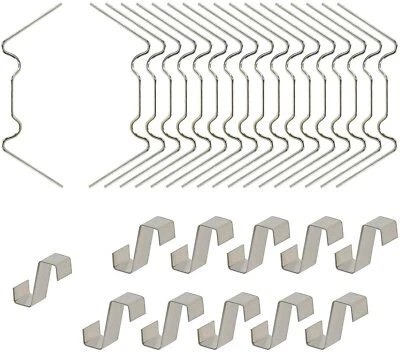 100X GewächshausKlammern + 100X Z Glashalter Edelstahl für Hohlkammerplatten