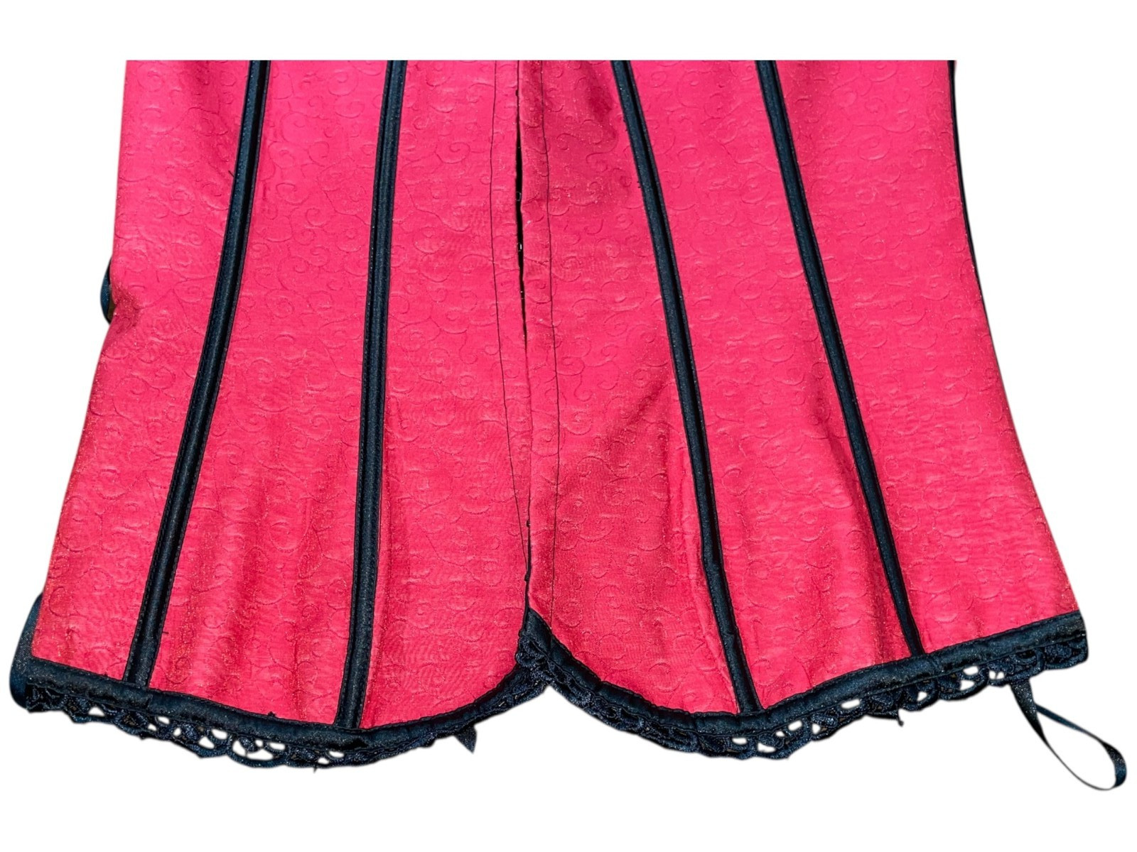 Dreamgirl Corset Sz 1X Red Black Cosplay Ren Faire Bustier Cinch Lace Up Fantasy