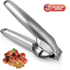 Stainless Steel Nut Cracker 2-in-1 Chestnut Opener Walnut Clip Cutter Tool Gift