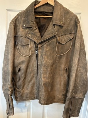 Harley-Davidson Wilson s Distressed Brown Billings Fargo Leather Jacket XL