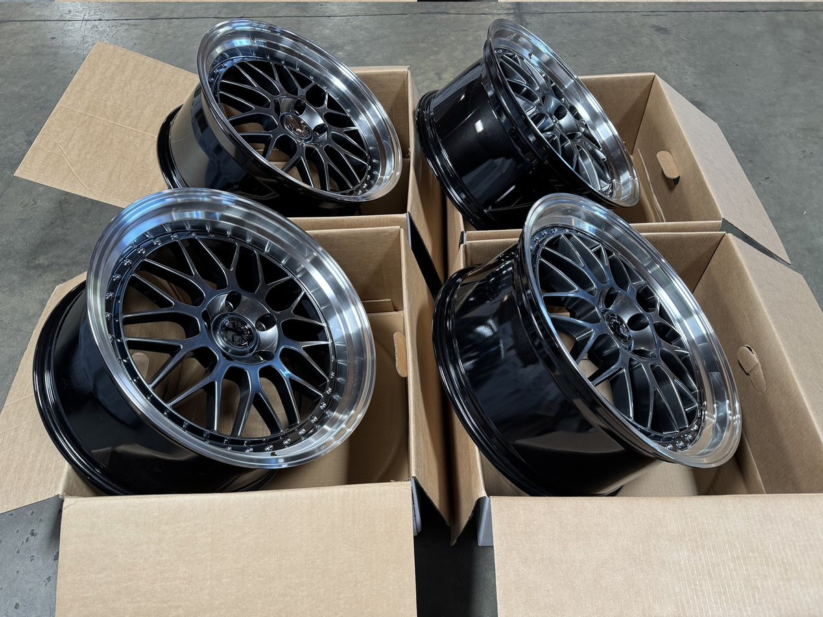 19x8.5 F +35 | 19x9.5 R +35 | Aodhan AH02 5x120 Hyper Black Wheels