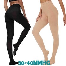 Compression Pantyhose Women  Men,30-40 mmHg Close Toe Thigh High Compression