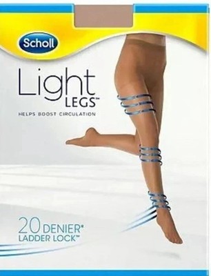 Scholl Light LEGS Nude 20 Den Kompressionsstrumpfhose Größe L | Neu