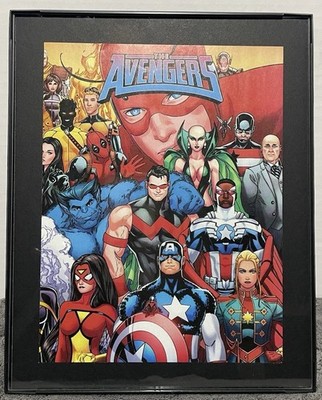 The Avengers Marvel 2026 Comic Wall Art Framed 8'' X 10''