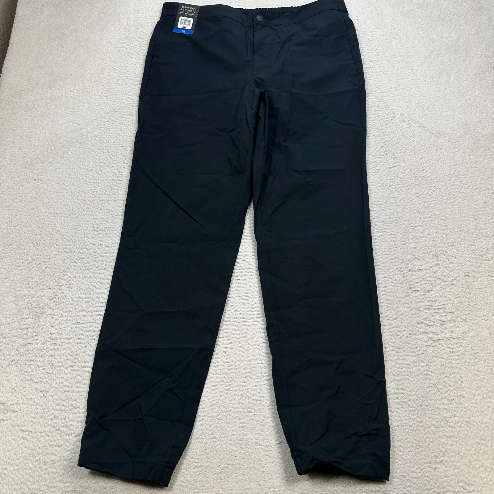 Banana Republic Motion Tech Hybrid Pant Mens Size 36X32 True Black NWT