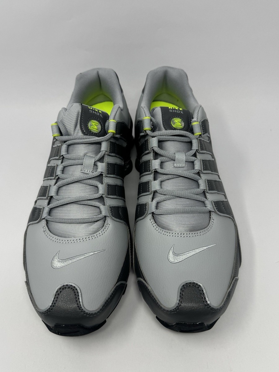 Nike Shox グレー/ブラック/ライム Nike Shox NZ Wolf Gray Dark Gray 378341-009 Men's Size 11 No Lid