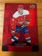 2020-21 John Carlson UD Tim Hortons red die cut hockey card #DC-35 - Capitals