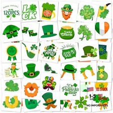St. Patrick's Day Temporary Tattoos for Kids  Adults, 120 Irish St.Patricks